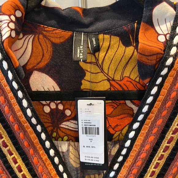 Blink, London Top Size S Navy, with floral pattern - Picture 2 of 6